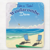 Woolacombe Devon strandreisposter Muismat (Voorkant)