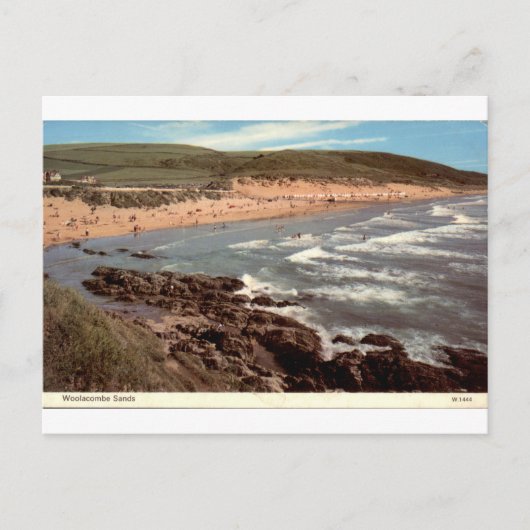 Woolacombe Sands Oude Kijk op Devon Strand Briefkaart (Voorkant)