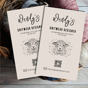 Woolgaren Shop Visitekaartje Magnet – Custom Knit Magnetisch Visitekaartje