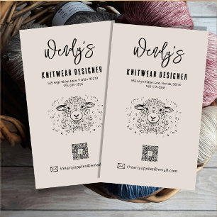 Woolgaren Shop Visitekaartje Magnet – Custom Knit Magnetisch Visitekaartje