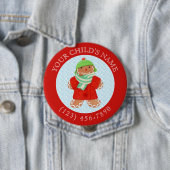 WOOLIE GINGERBRAD Child ID Button - Rood (In situ)