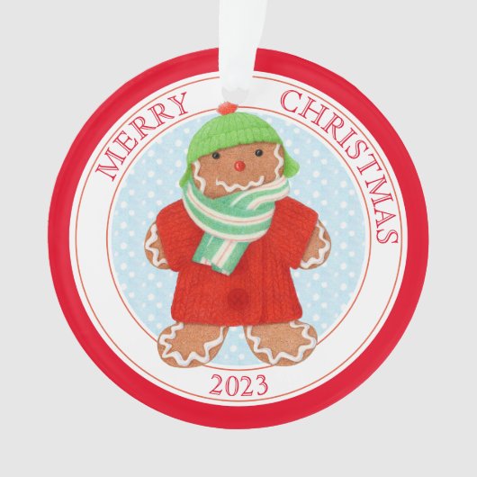 WOOLIE GINGERBREAD 2023 Acrylcirkel Ornament (voorkant)