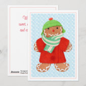 WOOLIE GINGERBREAD 5x7 Platte Kerst Kaart (Voorkant / Achterkant)