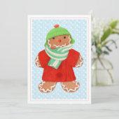 WOOLIE GINGERBREAD 5x7 Platte Kerst Kaart (Staand voorkant)