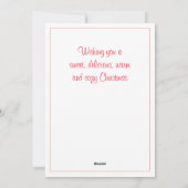 WOOLIE GINGERBREAD 5x7 Platte Kerst Kaart (Achterkant)