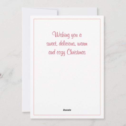 WOOLIE GINGERBREAD 5x7 Platte Kerst Kaart (Achterkant)