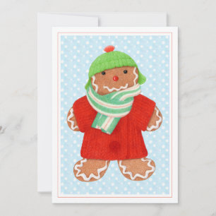 WOOLIE GINGERBREAD 5x7 Platte Kerst Kaart