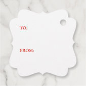 WOOLIE GINGERBREAD Fancy Vierkante Gift Labels (Achterkant)