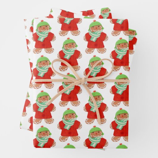 WOOLIE GINGERBREAD Flat Sheet wrapping papier Inpakpapier Vel (In situ)