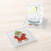 WOOLIE GINGERBREAD Glass Onderzetter (Schuin)