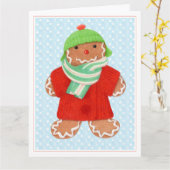 WOOLIE GINGERBREAD Grote Kerst Kaart (Gele Bloem)