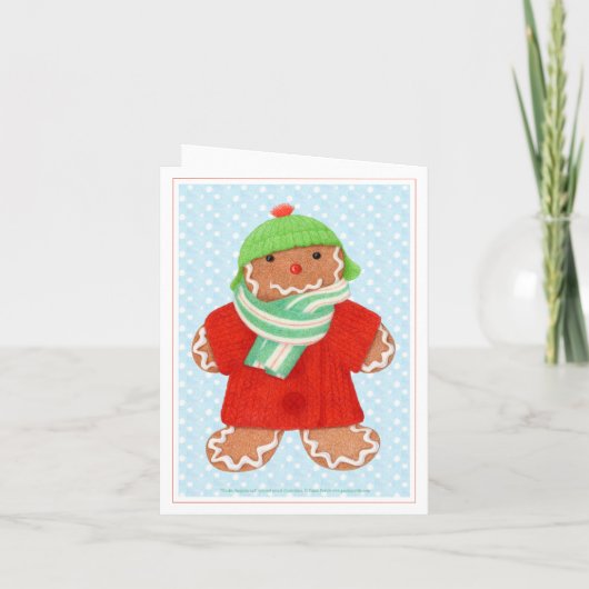 WOOLIE GINGERBREAD Kerstnotitie Kaart (Achterkant)