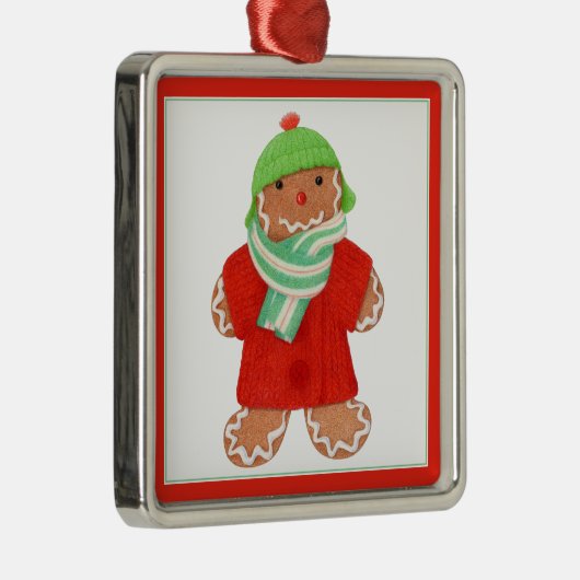 WOOLIE GINGERBREAD Premium Square Ornament (Rechts)