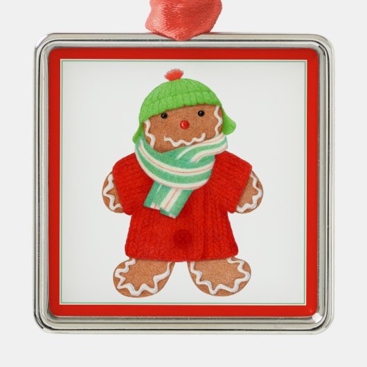 WOOLIE GINGERBREAD Premium Square Ornament (Voorkant)