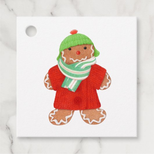 WOOLIE GINGERBREAD Square Cadeau Labels (Voorkant)