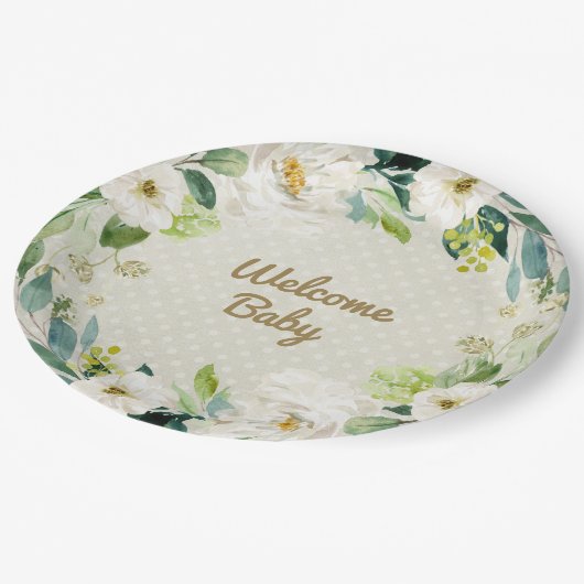 Woolie Lambert 9" Lam Dinner Bord - Baby shower (Gekanteld)