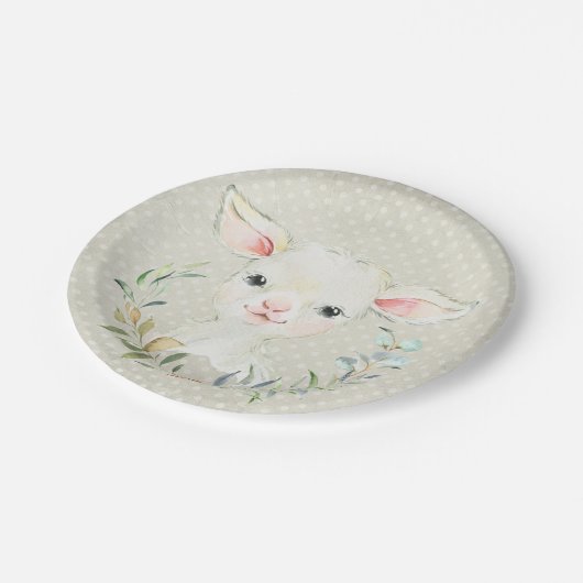 Woolie Lambert Neutral Dessert Bord - Baby shower (Gekanteld)