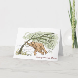 Woolly Mammoth Card (Hang on in there) Kaart