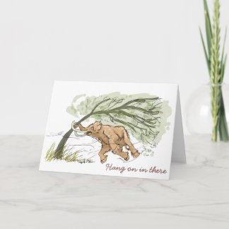 Woolly Mammoth Card (Hang on in there) Kaart