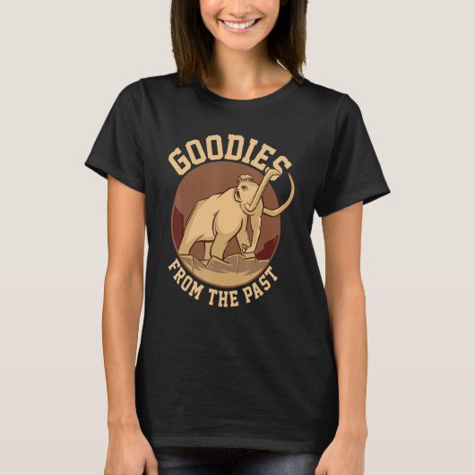 Woolly Mammoth Goodies From The Past Prehistoric L T-shirt (Voorkant)