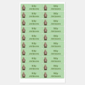 Woolly rhino elasmotherium cartoon gepersonaliseer labels (Vel)