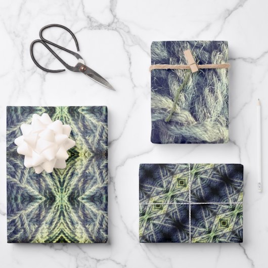 Woolly String Texture Wrapping Paper Sheet (Voorkant)