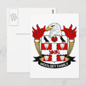 Woolsey Family Crest Briefkaart (Voorkant / Achterkant)