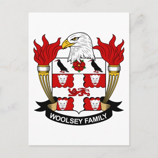 Woolsey Family Crest Briefkaart (Voorkant)