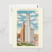  Woolworth Bldg en City Hall Park Briefkaart (Voorkant / Achterkant)