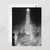 Woolworth Building at Night, 1920 Briefkaart (Voorkant / Achterkant)