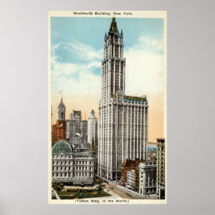 Woolworth Building New York Repro  1921 Poster