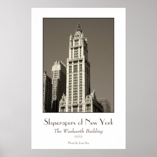 Woolworth Building Poster (sepia) (Voorkant)