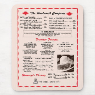 Woolworth Menu Mousepad Muismat