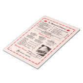 Woolworth Menu Note Pad Notitieblok (Schuin)