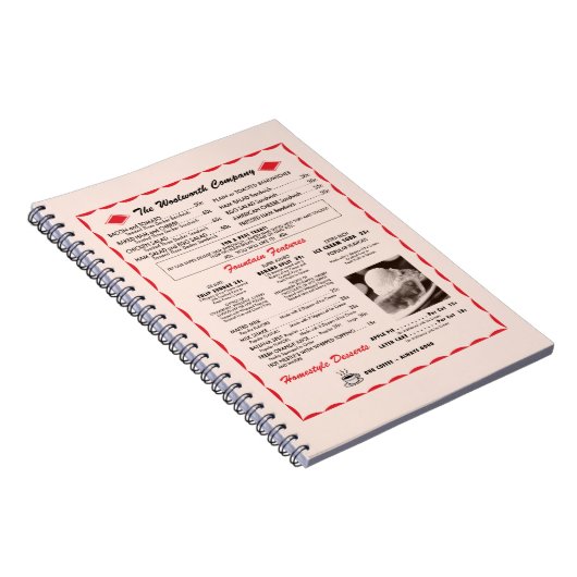 Woolworth Menu Notebook Notitieboek (Rechterzijde)