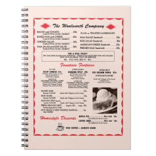 Woolworth Menu Notebook Notitieboek