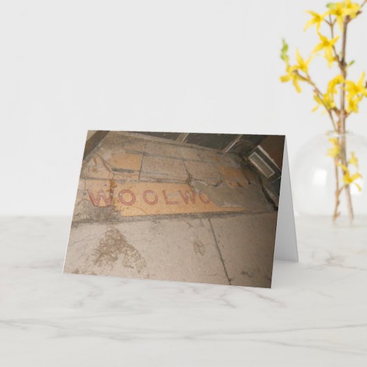 "WOOLWORTH Sidewalk"-vogelkaart Kaart (Gele Bloem)