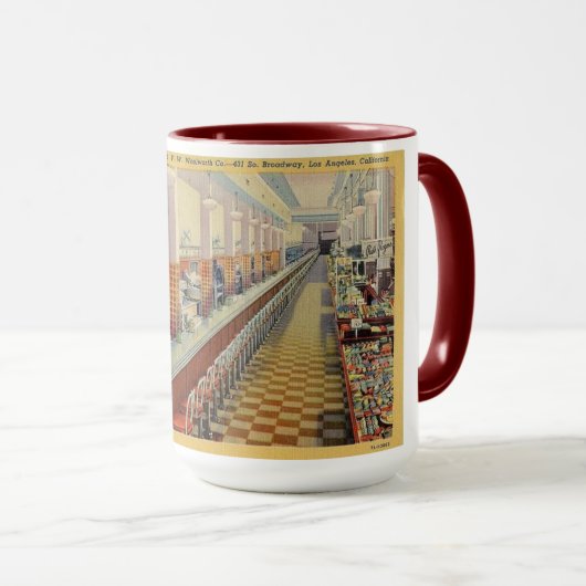 Woolworth's Lunch Counter Mok van 1950 (Voorkant rechts)