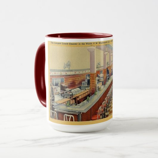 Woolworth's Lunch Counter Mok van 1950 (Voorkant links)