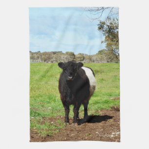 Wooly Black en White Galloway Koe Theedoek