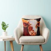 Wooly Bully - Hairy Hereford Calf Cow Pillow Kussen (Stoel)