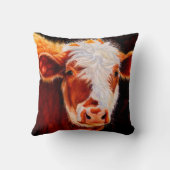 Wooly Bully - Hairy Hereford Calf Cow Pillow Kussen (Achterkant)
