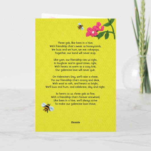 Wooly Galentine's Day Kaart (Achterkant)