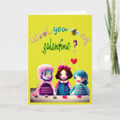 Wooly Galentine's Day Kaart (Voorkant)