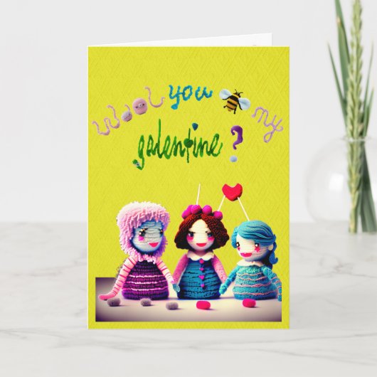 Wooly Galentine's Day Kaart (Voorkant)
