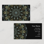 Wooly Green en Blue royal Kaleidoscope Visitekaartje (Voorkant / Achterkant)