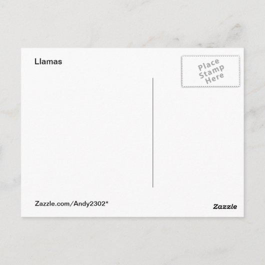 Wooly Llamas ~ briefkaart (Achterkant)