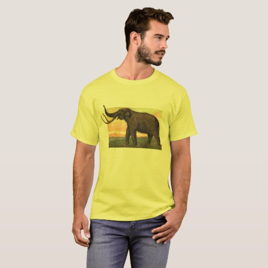 Wooly Mammoth Antiek Print T-shirt (Voorkant volledig)