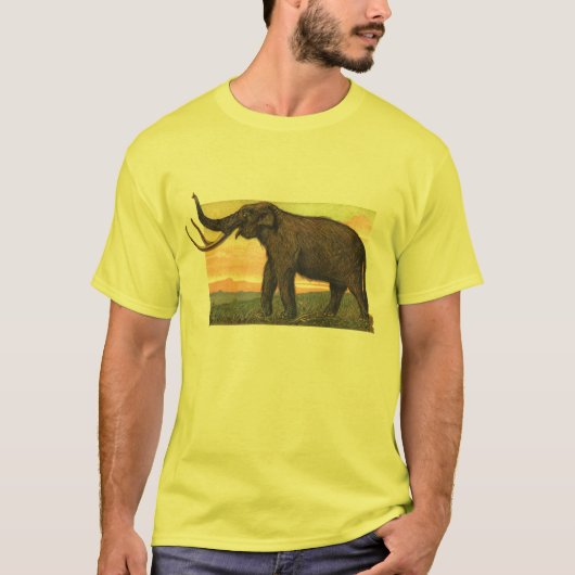 Wooly Mammoth Antiek Print T-shirt (Voorkant)