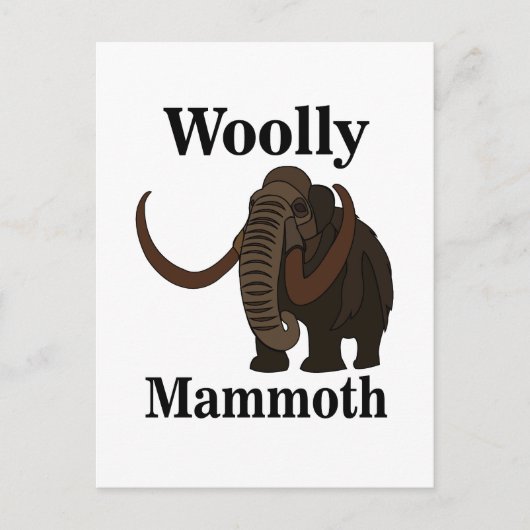 Wooly Mammoth Briefkaart (Voorkant)